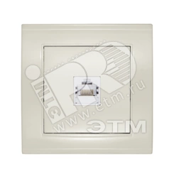 Розетка Бриллиант компьютерная слоновая кость