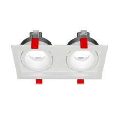 Рамка для модульного светильника FLEX 50 11 двойная встраиваемая 110х220х55мм RAL9010 поворотная ВАРТОН