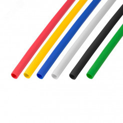 Термоусаживаемые трубки 3,0 1,5 мм, набор пять цветов, упаковка 50 шт. по 1 м