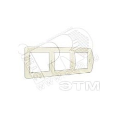 Рамка 3 поста Валери горизонтальная слоновая кость