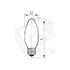Лампа накаливания декоративная ДС 230-240-60 Е27/27