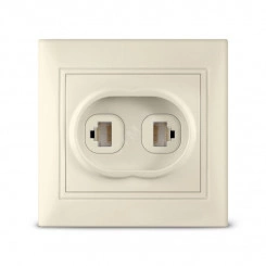 Розетка Севиль компьтерная 2-ая слоновая кость (ivory)