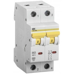 Выключатель автоматический ВА47-60M 2Р 63А 6кА B IEK