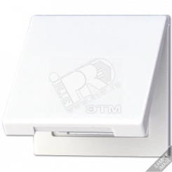 Крышка откидная для штепсельных розеток с платой 50?50 мм  слоновая кость