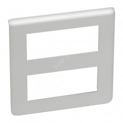 Рамка пластиковая Mosaic 2х5 модулей алюминий