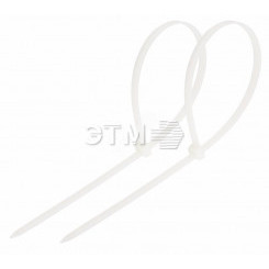 Хомут-стяжка кабельная нейлоновая 350x4,8 мм, белая, упаковка 100 шт