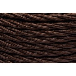 Ретро провод 3х1,5 Коричневый (глянец) 10м