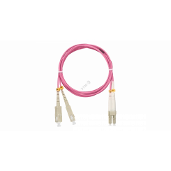Шнур опт перех, MM 50/125 OM4, SC/UPC-LC/UPC, двойной, LSZH, 2мм, маджента, 5м Шнур опт перех, MM 50/125 OM4, SC/UPC-LC/UPC, двойной, LSZH, 2мм, маджента, 5м