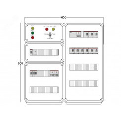 Щит управления электрообогревом DEVIBOX HR 9x1700 D330 (в комплекте с терморегулятором и датчиком температуры)