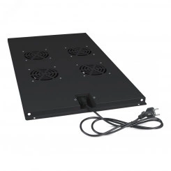 Модуль вентиляторный с 4-я вентиляторами для установки в напольные шкафы серии SH-05C , ND-05C глубиной 1200мм, цвет черный (RAL 9004)