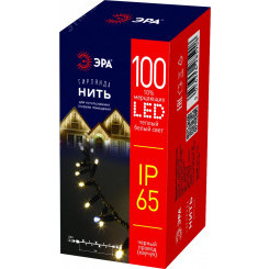 Светодиодная новогодняя гирлянда ERAPS-NK10 нить 10 м тёплый свет 100 LED ЭРА