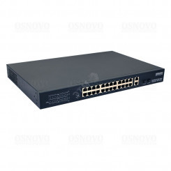 PoE коммутатор Fast Ethernet на 24 x RJ45 портов + 2 x GE Combo uplink порта.