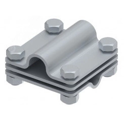 Соединитель крестообразный 65х65 с промежуточной пластиной для Т-образного или крестообразного соединения стержня заземления 16 мм/прутка 6-10 мм/полосы до 40 мм. Материал - горячеоцинкованная сталь.