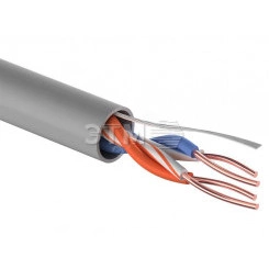 Кабель витая пара PROconnect UTP 2PR 24AWG CCA CAT5e PVC серый бухта 305 м