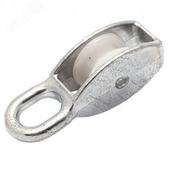 Блок одинарный 25мм нейлоновый шкив покрытие цинк