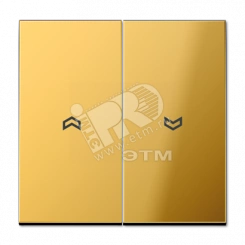 Клавиша для выключателя управления жалюзи  металл цвета золота