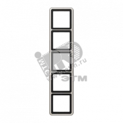 Рамка 5 постов универсальная платина