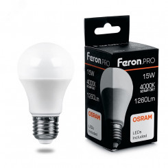 Лампа светодиодная LED 15вт Е27 белый Feron.PRO