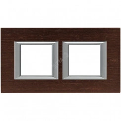Axolute Рамка 2х2 поста 71мм горизонтальная венге