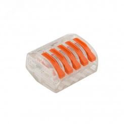 Клемма универсальная СМК 222-415, 5-проводная прозрачная 0,08-2,5 4 кв мм, 40шт Клемма универсальная СМК 222-415, 5-проводная прозрачная 0,08-2,5 4 кв мм, 40шт