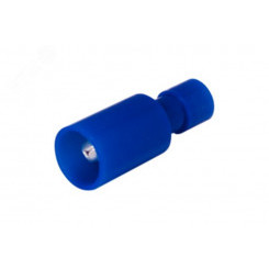 Разъем штекерный полностью изолир штекер 4 мм 1.5-2.5 кв мм (РШПи-п 2.5-4 РшИпп 2-5-4) синий