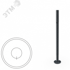 Стойка ограждения базовая с отверстием под фиксатор (антик серебро, черный)
