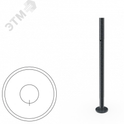 Стойка ограждения базовая с отверстием под фиксатор (антик серебро, черный) Стойка ограждения базовая с отверстием под фиксатор (антик серебро, черный)