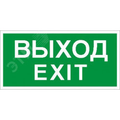 Пиктограмма ПЭУ 011 Выход/Exit (335х165) PC-L