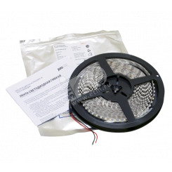 Лента светодиодная LEDx120/м 1м 10Вт/м 12В теплый белый IP20 (5м)
