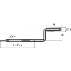 Трос сантехнический D7.2 мм 15 м в полимерном покрытии