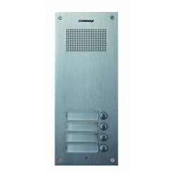 Многоквартирная вызывная панель на 4 абонента с возможностью двухсторонней аудио связи Commax DR-4UM(L) SIL