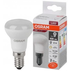 Лампа светодиодная LED Value LVR40 5SW/830 грибовидная матовая E14 230В 10х1 RU OSRAM 4058075582514 Лампа светодиодная LED Value LVR40 5SW/830 грибовидная матовая E14 230В 10х1 RU OSRAM 4058075582514