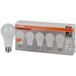 Лампа светодиодная LED Value LVCLA125 15SW/830 грушевидная матовая E27 230В 2х5 RU (уп.5шт) OSRAM 4058075577800