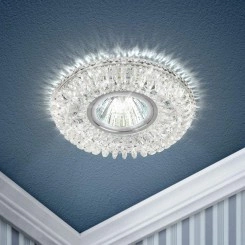 Светильник DK LD34 SL/WH MR16 декор. со светодиодной подсветкой прозр. ЭРА Б0036479 Светильник DK LD34 SL/WH MR16 декор. со светодиодной подсветкой прозр. ЭРА Б0036479