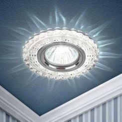 Светильник DK LD35 SL/WH MR16 декор. со светодиодной подсветкой прозр. ЭРА Б0036503 Светильник DK LD35 SL/WH MR16 декор. со светодиодной подсветкой прозр. ЭРА Б0036503