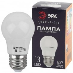 Лампа светодиодная ERAW50-E27 A50 3Вт груша бел. E27 13SMD для белт-лайт ЭРА Б0049582 Лампа светодиодная ERAW50-E27 A50 3Вт груша бел. E27 13SMD для белт-лайт ЭРА Б0049582