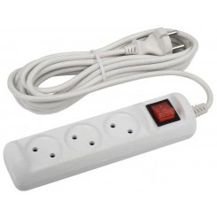 Удлинитель 3х5м без заземл. с выкл. 10А ПВС 2х1 U-3s-5m-2x1 ЭРА Б0044051 Удлинитель 3х5м без заземл. с выкл. 10А ПВС 2х1 U-3s-5m-2x1 ЭРА Б0044051