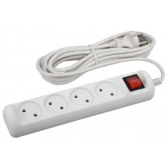 Удлинитель 4х5 м без заземл. с выкл. 10А ПВС 2х1 U-4s-5m-2x1 ЭРА Б0044054 Удлинитель 4х5 м без заземл. с выкл. 10А ПВС 2х1 U-4s-5m-2x1 ЭРА Б0044054