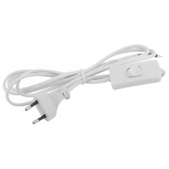 Шнур для бра 1.8м с выкл. ШВВП 2х0.5 бел. UX-ШВВП-S-1.8m-W ЭРА Б0044071 Шнур для бра 1.8м с выкл. ШВВП 2х0.5 бел. UX-ШВВП-S-1.8m-W ЭРА Б0044071