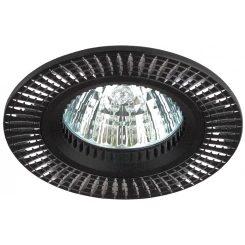 Светильник встраиваемый KL32 AL/BK/1 MR16 12В 50Вт алюм. черн. серебро ЭРА Б0049563