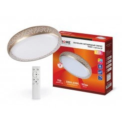 Светильник светодиодный COMFORT HONEY 75Вт 230В 3000-6500К 6000лм 500х120мм с пультом ДУ IN HOME 4690612034843 Светильник светодиодный COMFORT HONEY 75Вт 230В 3000-6500К 6000лм 500х120мм с пультом ДУ IN HOME 4690612034843