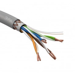 Кабель витая пара SF/UTP 4х2х24 AWG Cat5e CU PVC (уп.305м) ЭРА Б0044691