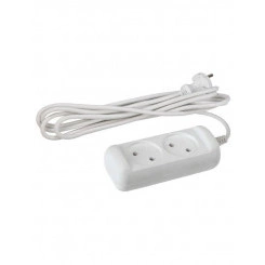 Удлинитель 2х5м без заземл. 6А IP20 ПВС 2х0.75 бел. Эра Б0038566