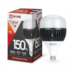 Лампа светодиодная LED-HP-PRO 150Вт 230В E27 Е40 6500К 13500лм с адаптером IN HOME 4690612035703