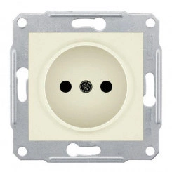 Механизм розетки 1-м СП Sedna 16А IP20 250В без заземл. без защ. шторок беж. SchE SDN2900147