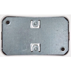 Розетка 2-м ОП Прима 16А IP20 250В с заземл. защ. шторки с монтаж. пластиной бел. (розн. упак.) SchE RA16-214M-BI