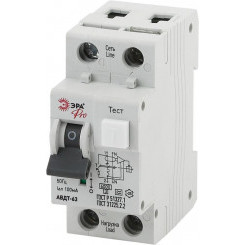 Выключатель автоматический дифференциального тока 2п (1P+N) C 32А 30мА тип A АВДТ 63 Pro NO-901-86 Эра Б0031836