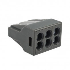 Экспресс-клемма с пастой 6-проводная до 2.5кв.мм сер. (уп.50шт) (773-306) Rexant 07-3060 Экспресс-клемма с пастой 6-проводная до 2.5кв.мм сер. (уп.50шт) (773-306) Rexant 07-3060