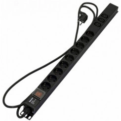 Блок розеток SHE-9SH-3IEC-S-2.5EU 9 розеток Schuko+3хIEC320 C1316А250В с выкл