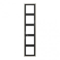 Рамка 5-я для горизонтальной/вертикальной установки Серия- LS990 Материал- металл Цвет- благородная сталь Рамка 5-я для горизонтальной/вертикальной установки Серия- LS990 Материал- металл Цвет- благородная сталь